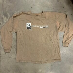 Vintage Y2k 00s Timberland Mountain Athletics Men's Large Brown Long Sleeve Tee